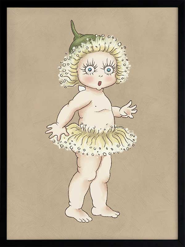 Gum Blossom Baby II Neutral Framed Art Print