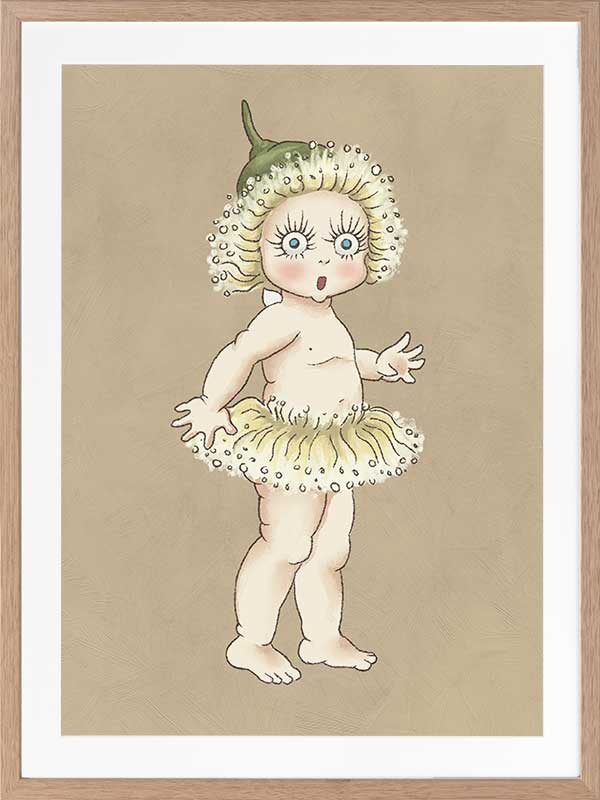Gum Blossom Baby II Neutral Framed Art Print