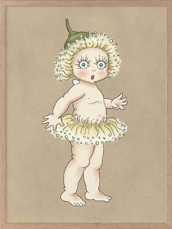 Gum Blossom Baby II Neutral Framed Art Print