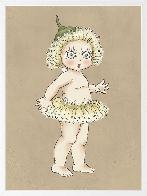 Gum Blossom Baby II Neutral Framed Art Print
