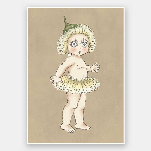 Gum Blossom Baby II Neutral Unframed Art Print