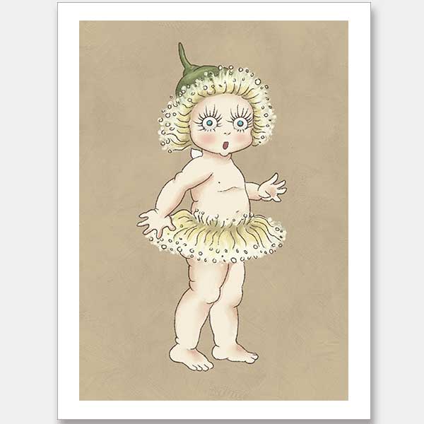 Gum Blossom Baby II Neutral Unframed Art Print