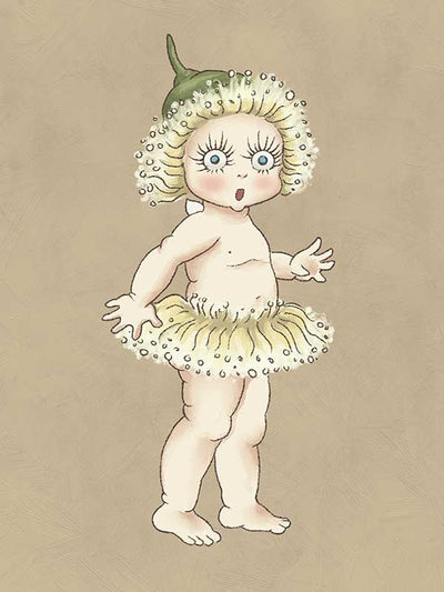 Gum Blossom Baby II Neutral Canvas Art Print
