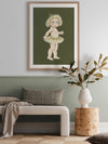 Gum Blossom Baby II Dark Green Framed Art Print | Lifestyle