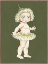 Gum Blossom Baby II Dark Green Canvas Art Print