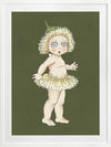 Gum Blossom Baby II Dark Green Framed Art Print