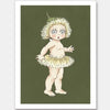Gum Blossom Baby II Dark Green Unframed Art Print