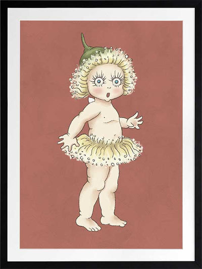 Gum Blossom Baby II Terracotta Framed Art Print