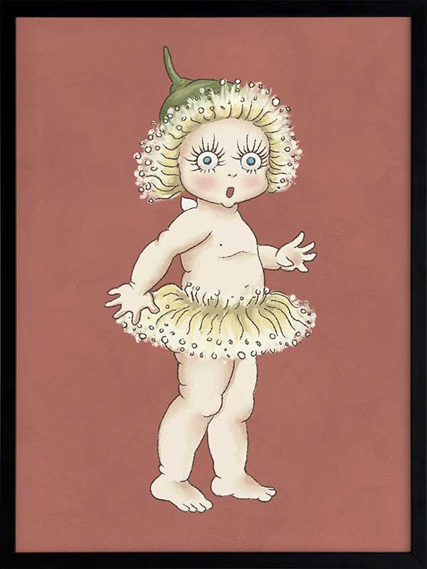 Gum Blossom Baby II Terracotta Framed Art Print