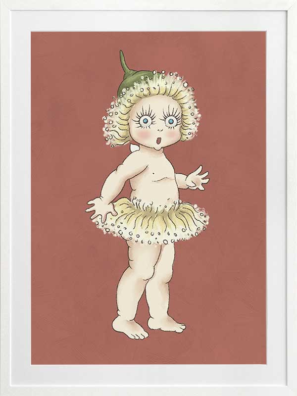 Gum Blossom Baby II Terracotta Framed Art Print