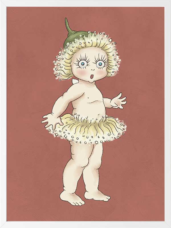Gum Blossom Baby II Terracotta Framed Art Print
