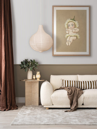 Gum Blossom Baby III Neutral Framed Art Print | Lifestyle