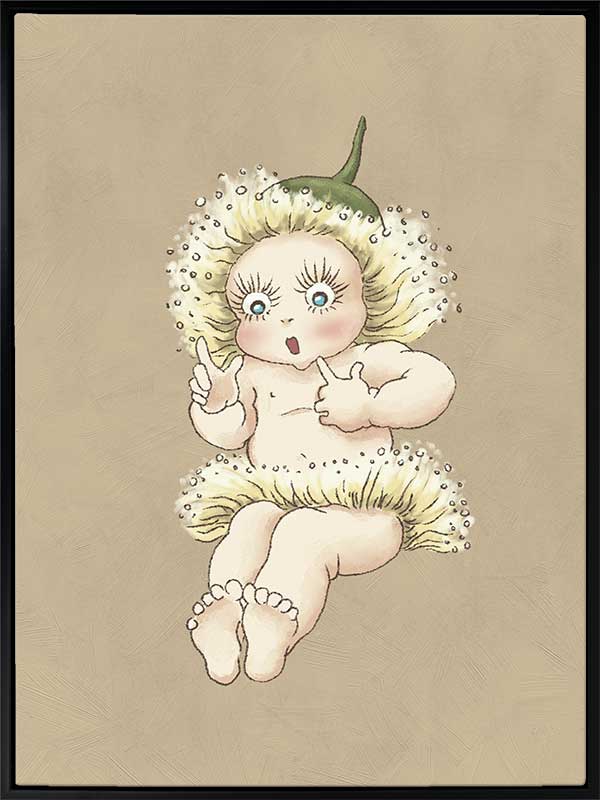 Gum Blossom Baby III Neutral Canvas Art Print