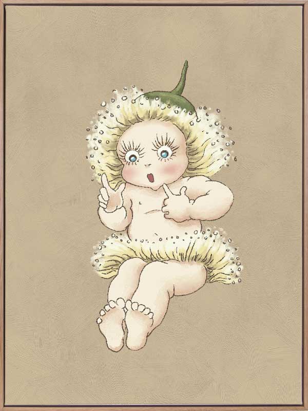 Gum Blossom Baby III Neutral Canvas Art Print