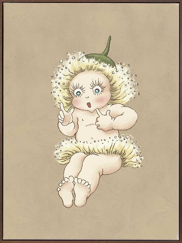 Gum Blossom Baby III Neutral Canvas Art Print
