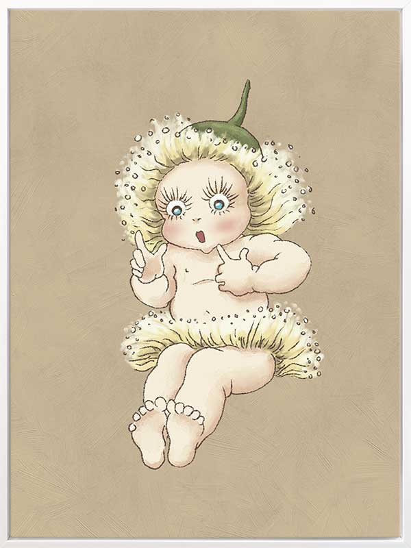 Gum Blossom Baby III Neutral Canvas Art Print