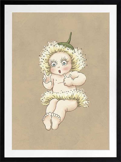 Gum Blossom Baby III Neutral Framed Art Print