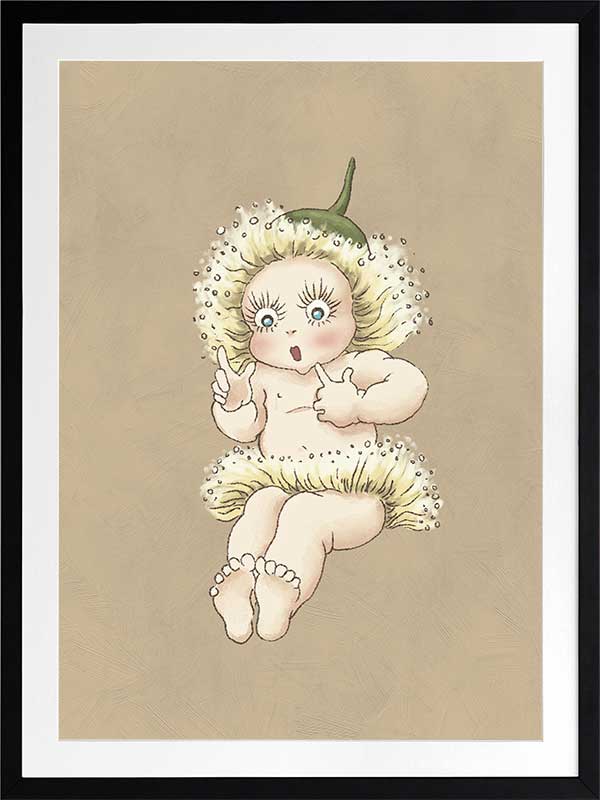Gum Blossom Baby III Neutral Framed Art Print