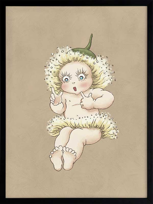 Gum Blossom Baby III Neutral Framed Art Print