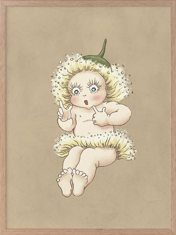 Gum Blossom Baby III Neutral Framed Art Print