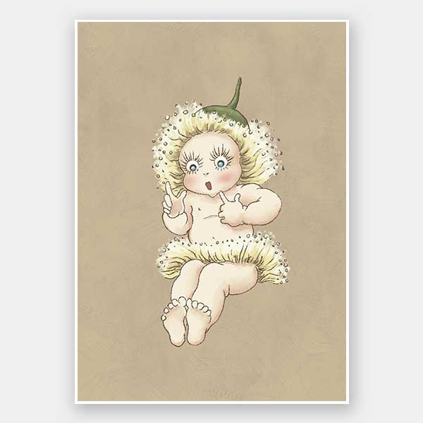 Gum Blossom Baby III Neutral Unframed Art Print