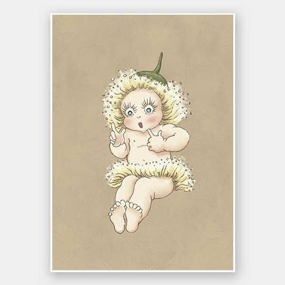 Gum Blossom Baby III Neutral Unframed Art Print