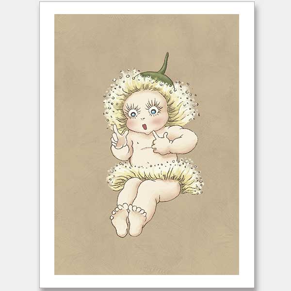 Gum Blossom Baby III Neutral Unframed Art Print