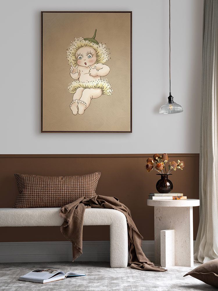 Gum Blossom Baby III Neutral Canvas Art Print | Lifestyle