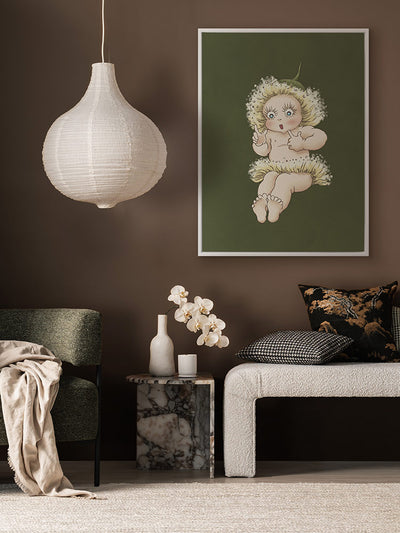 Gum Blossom Baby III Dark Green Canvas Art Print | Lifestyle