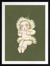 Gum Blossom Baby III Dark Green Framed Art Print