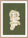 Gum Blossom Baby III Dark Green Framed Art Print