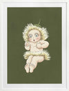 Gum Blossom Baby III Dark Green Framed Art Print