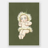 Gum Blossom Baby III Dark Green Unframed Art Print