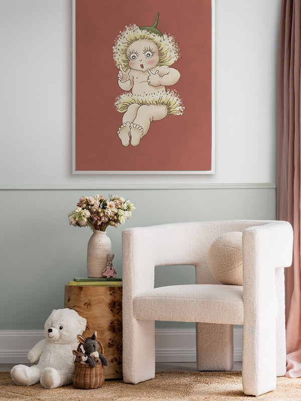 Gum Blossom Baby III Terracotta Canvas Art Print