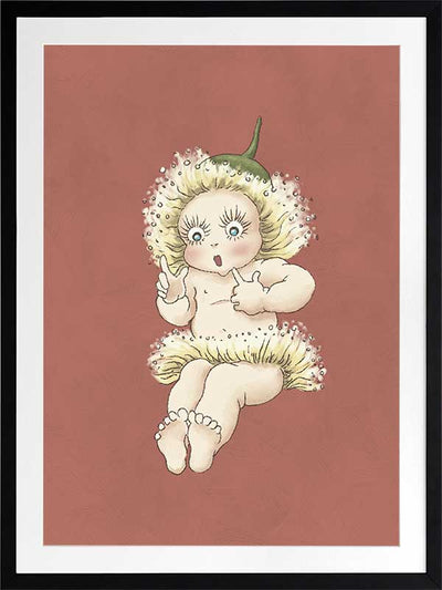 Gum Blossom Baby III Terracotta Framed Art Print