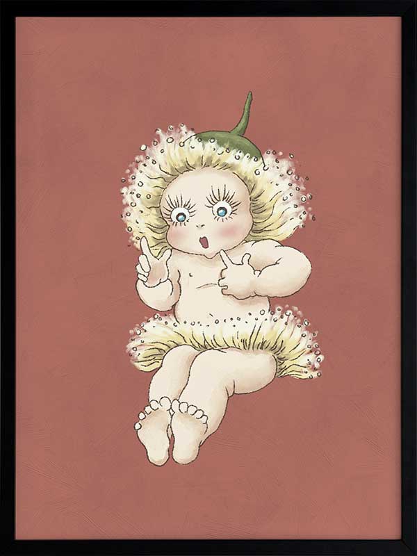 Gum Blossom Baby III Terracotta Framed Art Print