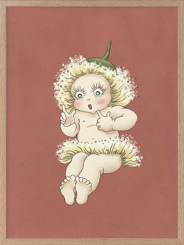 Gum Blossom Baby III Terracotta Framed Art Print