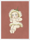 Gum Blossom Baby III Terracotta Framed Art Print