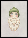 Gumnut Baby I Grey Framed Art Print
