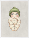 Gumnut Baby I Grey Framed Art Print