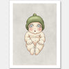 Gumnut Baby I Grey Unframed Art Print