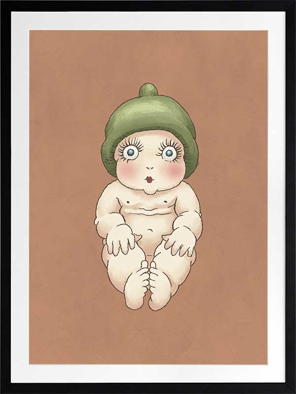 Gumnut Baby I Clay Framed Art Print