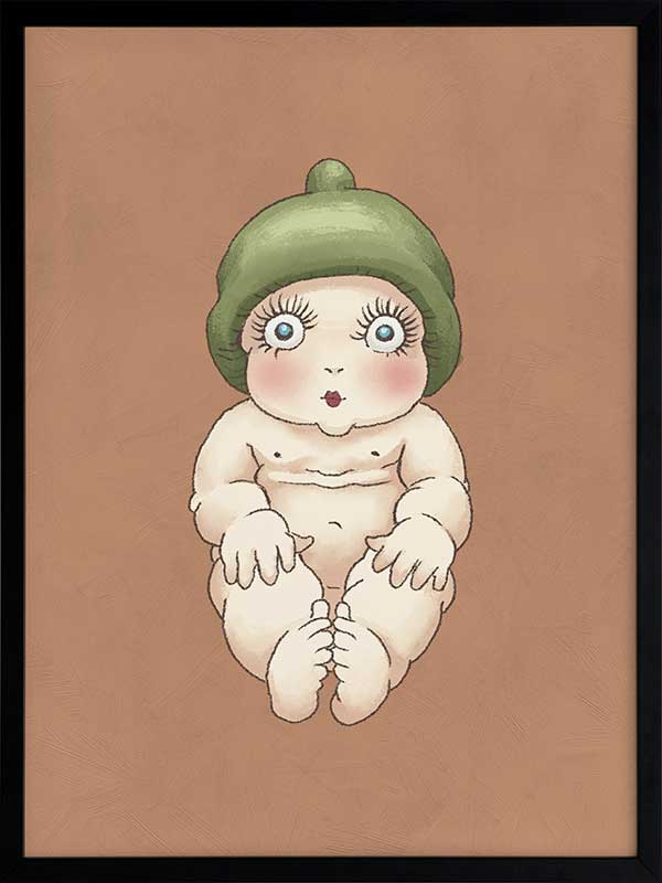 Gumnut Baby I Clay Framed Art Print