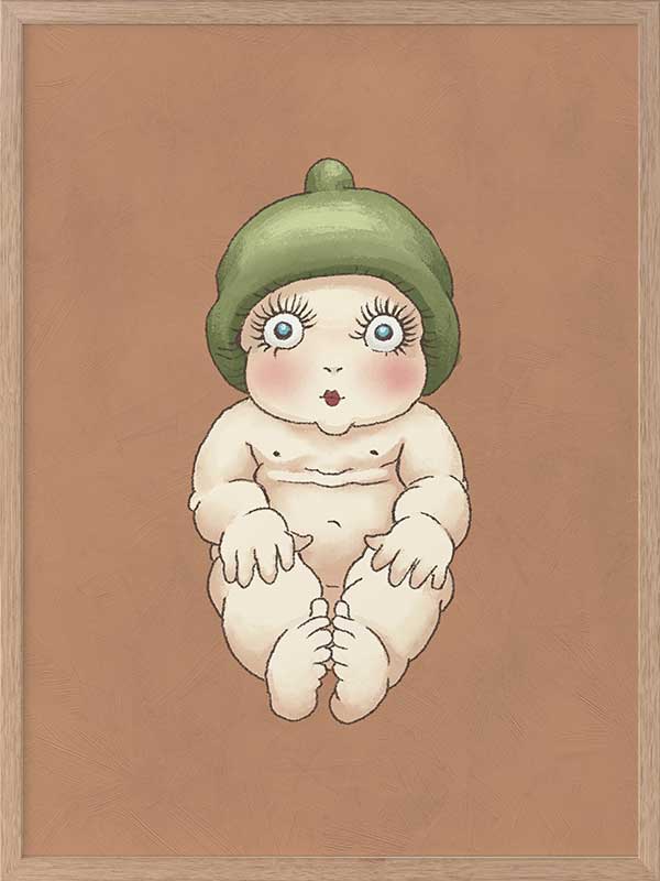 Gumnut Baby I Clay Framed Art Print