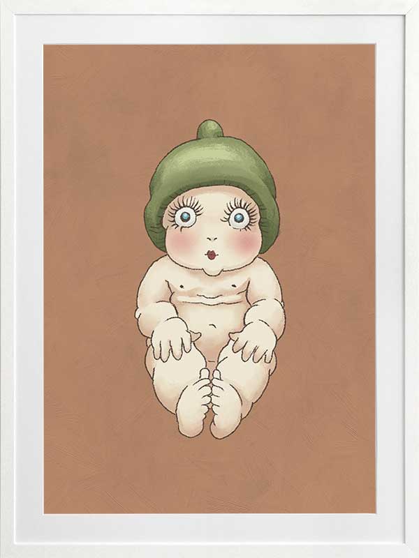 Gumnut Baby I Clay Framed Art Print