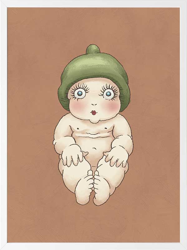 Gumnut Baby I Clay Framed Art Print