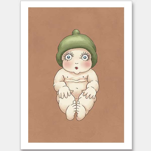Gumnut Baby I Clay Unframed Art Print
