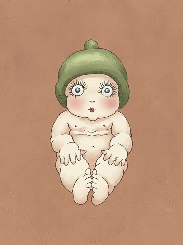 Gumnut Baby I Clay Canvas Art Print