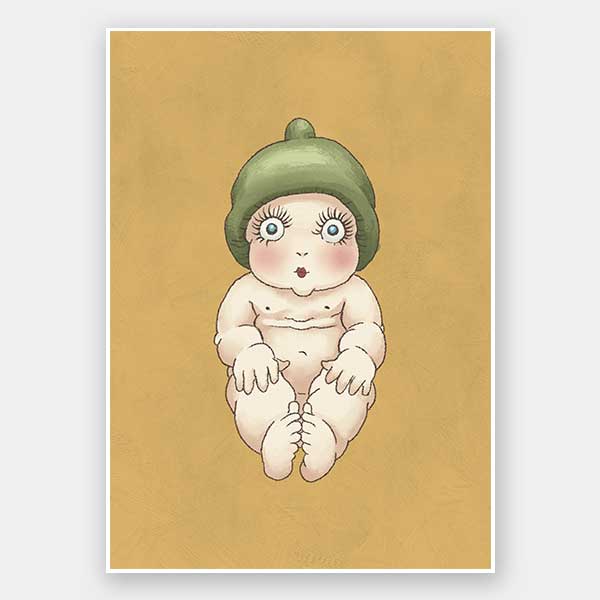 Gumnut Baby I Mustard Unframed Art Print