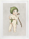 Gumnut Baby II Grey Framed Art Print